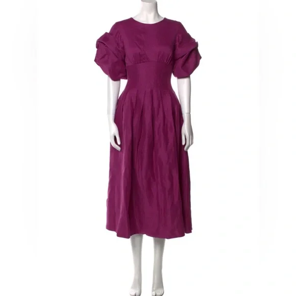 Aje Adelie Midi Dress in Plum Purple - Picture 5 of 5